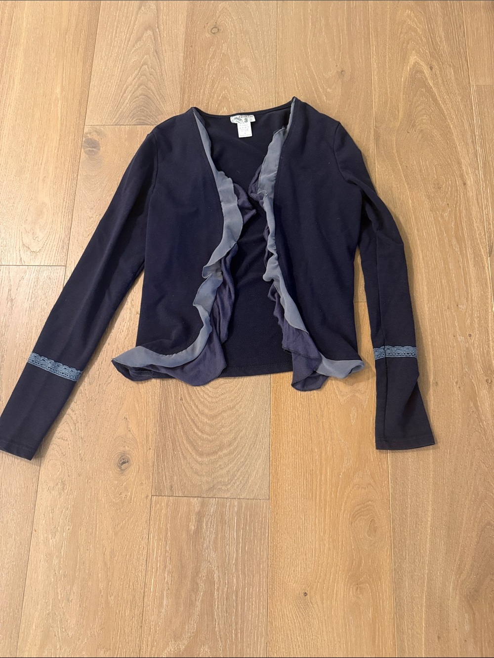 Paraella Navy Rayon-Blend Top